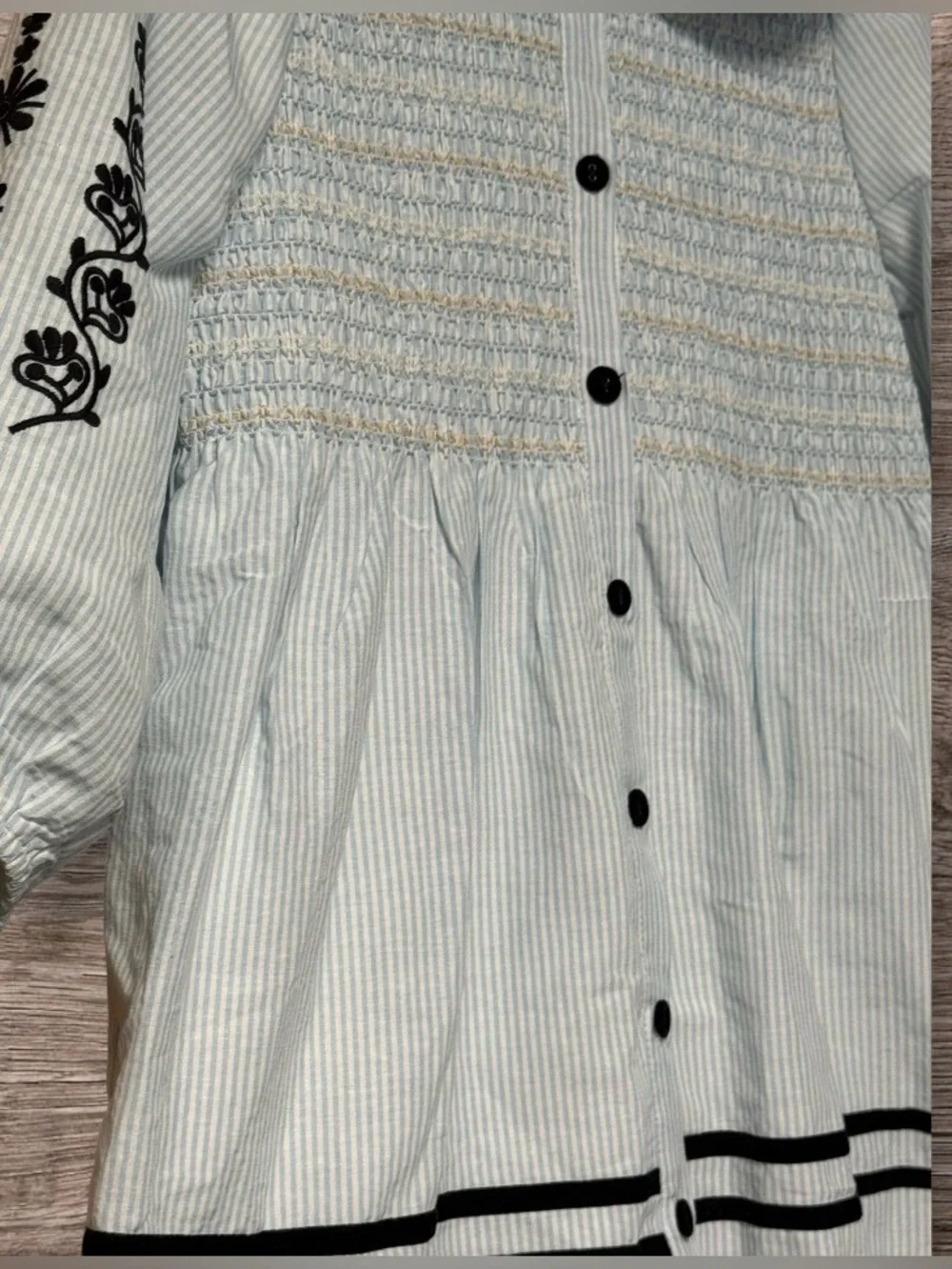 NWT Bonjour Diary Tunique in Light Blue Stripe SZ 8